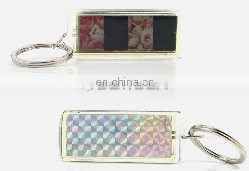 2 Inch Screen AD Promotion Gift Custom Flash Logo Solar Alloy Key Ring