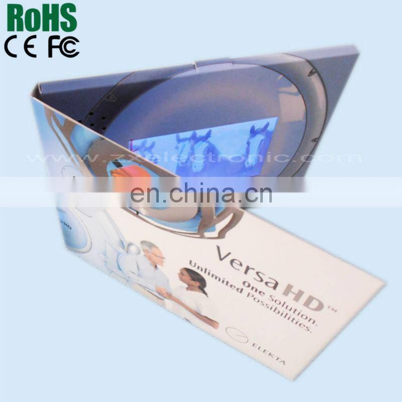2016 popular LCD tft video module for greeting brochure card