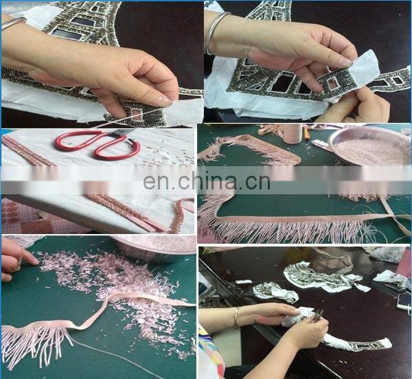 Fashion Custom Handmade Sequin Bee Dragonfly Beaded Patches for Dress