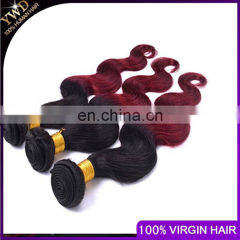 Ombre Hair Extensions Cheap 8A Brazilian Virgin Hair Body Wave1B/BUG Brazilian Human Hair Weave Bundles 10-26inch Paypal Accept