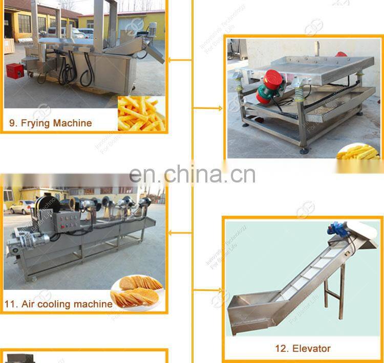 Commercial Automatic French Fries Production Line Potato Chips Making Machine Price