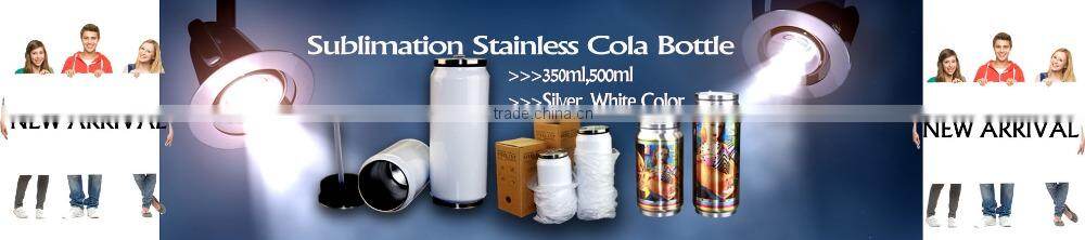 High Quality Funny DIY White 350ml Stainless Cola Bottle