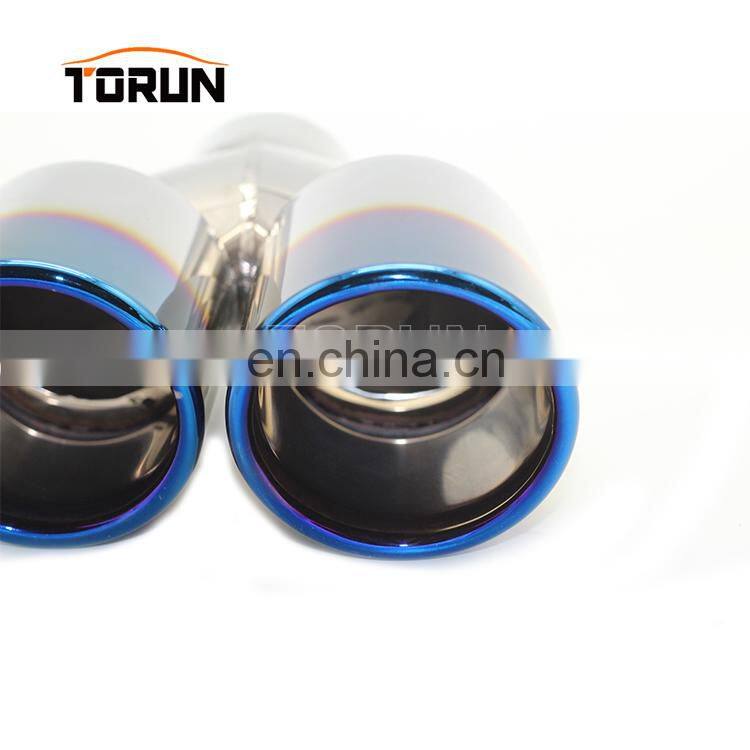 Hot sale high quality Universal blue burnt exhaust double tips