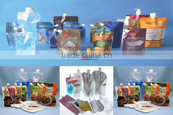 Clear stand up spout pouch for juice packing