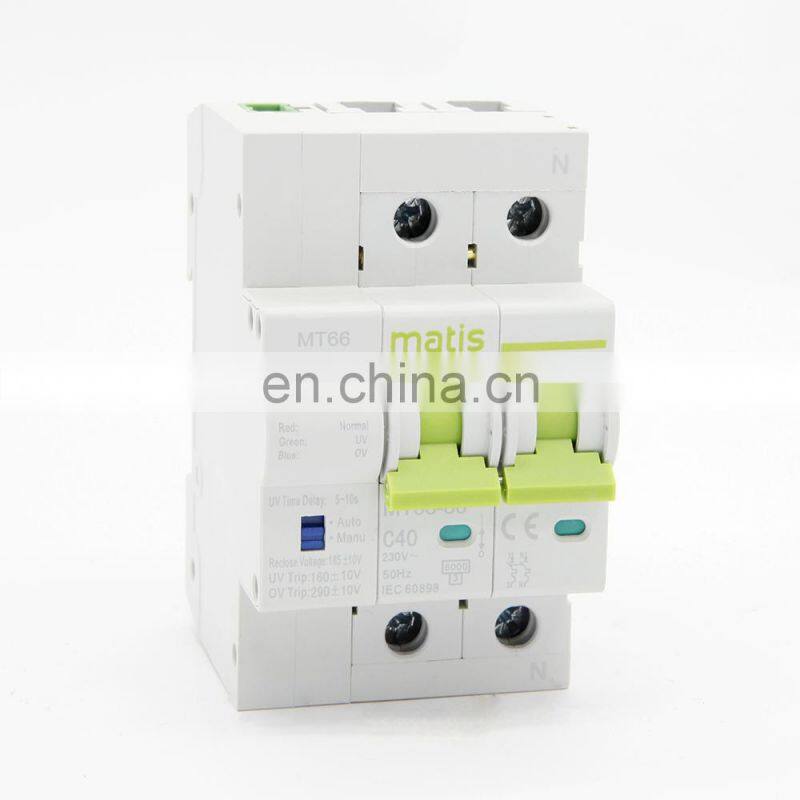 Matis mT66UV smart breaker wifi mcb with over voltage protection