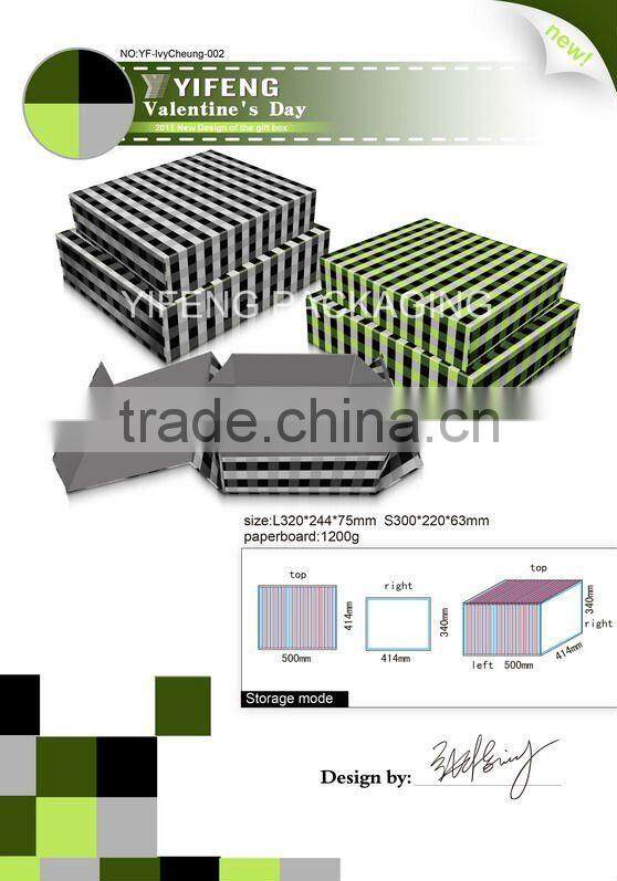 foldable paper packaging box with fabirc covered