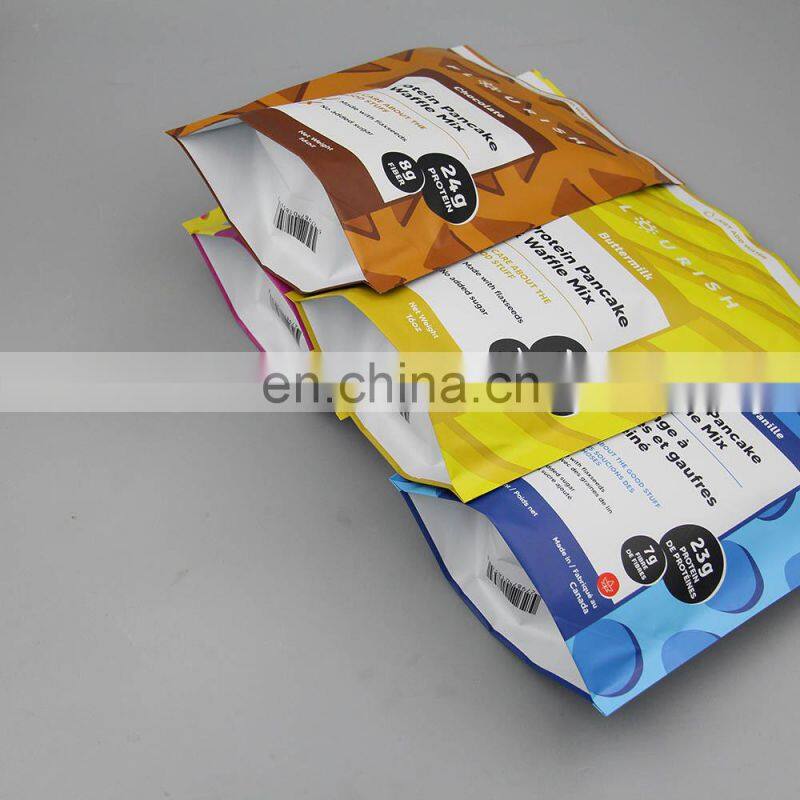 Custom Printed matte frosted mylar Plastic Zip lock Stand Up Pouch Salt Bag