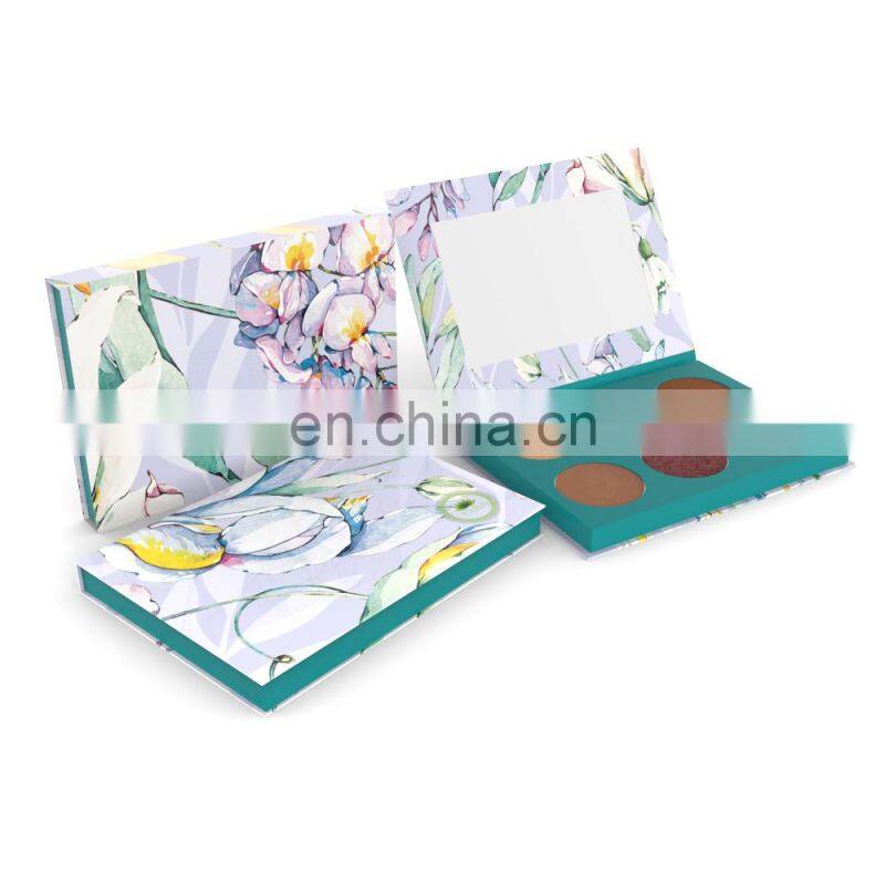2021 No Brand Empty 6 Hole Eyeshadow Palette Low Moq Empty Magnetic Cardboard Makeup Pan Packaging Custom Logo