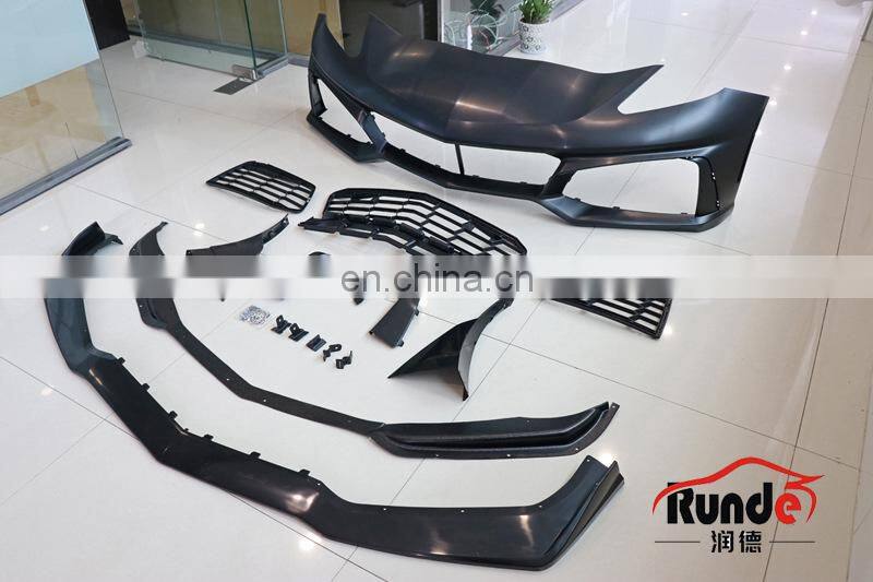 Runde Car Modification PP Material bodykit front bumper Upgrade For 2014+ Chevrolet Corvette ZR1 Bodykit Front Bumper