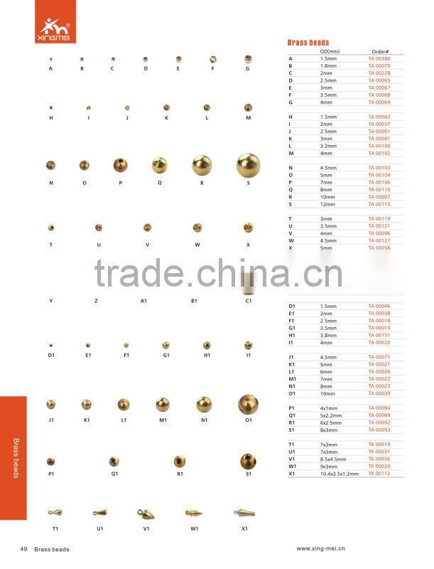 fashion Jewelry findings Smooth Brass Beads