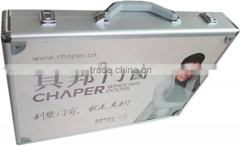 stone sample display box aluminum artificial stone sample box with ABS shell and plywood