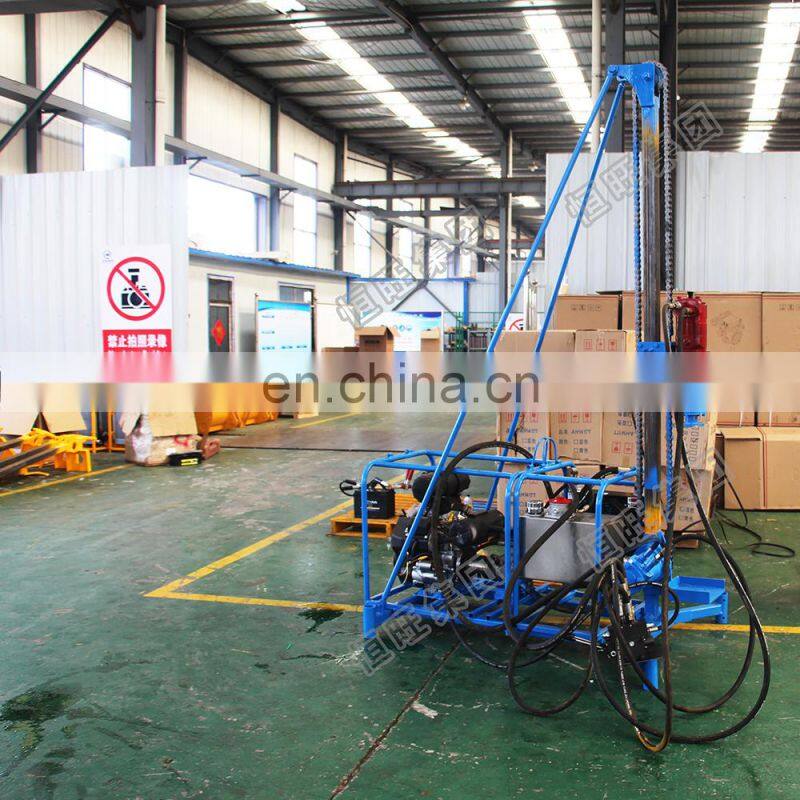 Portable Rock Drilling rig Machine with screw-type air compressor for sale