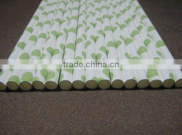 Orange Striped Paper Straws