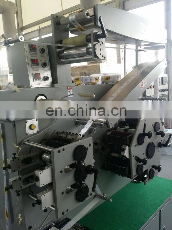 UGS62S 6 front 2 back Color Double Side Automatic Fabric Tape Ribbon Flexo Printing Machine, Clothing Label Flexographic Printer