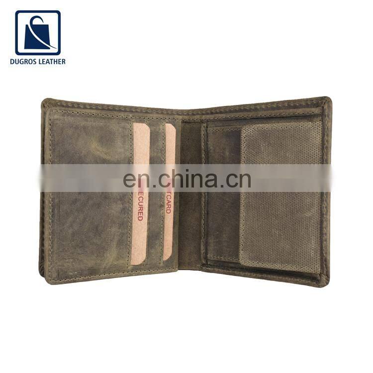 Huge Demand on Fashion Designer Matching Stitching Professional Men Genuine Leather Wallet with Open Closure Type