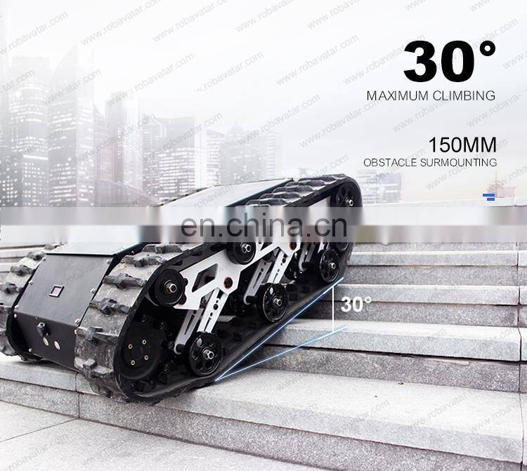 Hot selling rubber crawler robot chassis AVT-9T commercial robot rescue robot good for inspection, exploration with good price