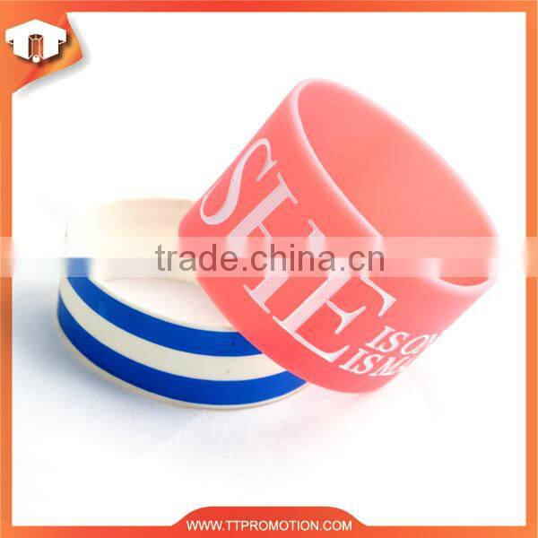 Wholesale cheap tie dye silicone rubber wristband for promotion