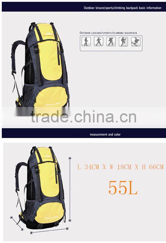 waterproof oxford backpack hiking bag 600D travel bag mountaineer bag