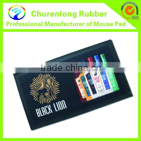 China Alibaba Goldenl Supplier custom non-woven fabric nitrile rubber beer bar mat
