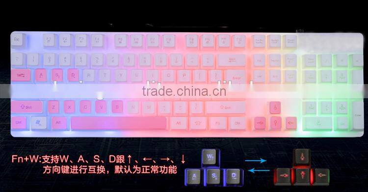 Factory Professional Wired RGB Colrful Backlit Gaming Keyboard