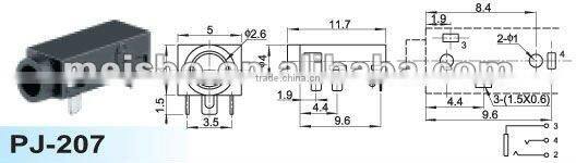 Multipurpose female waterproof dc jack