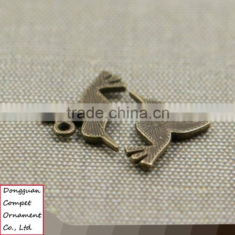 Wholesale metal accessories diy zinc alloy hummingbird bird pendant