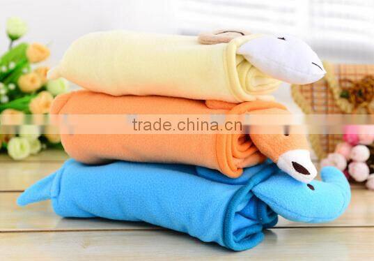 Polar fleece soft colorful design warm animal baby blanket