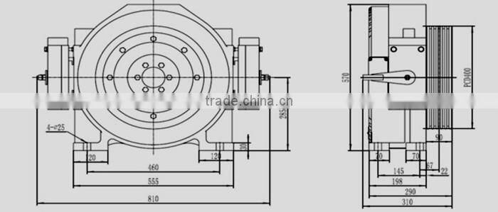Elevator Gearless Traction Machine MCK200, Lift Motor