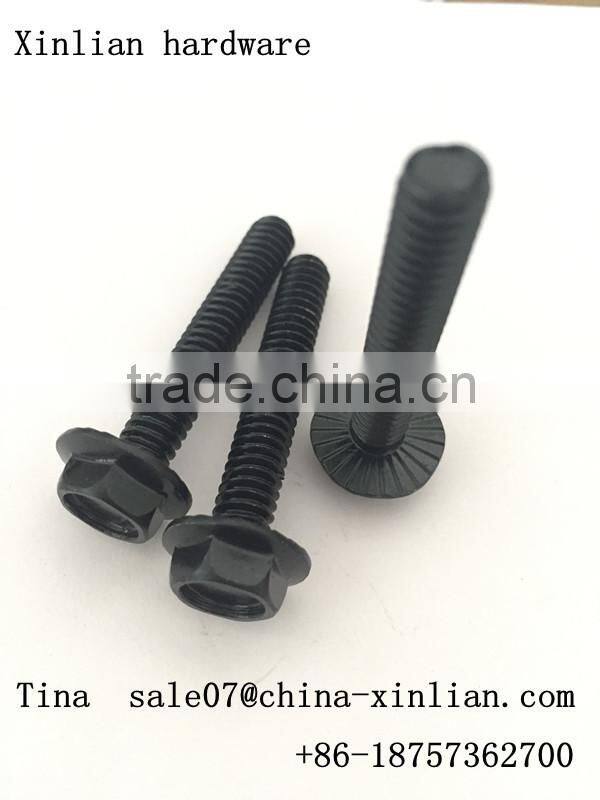 Knurled flange hex bolt
