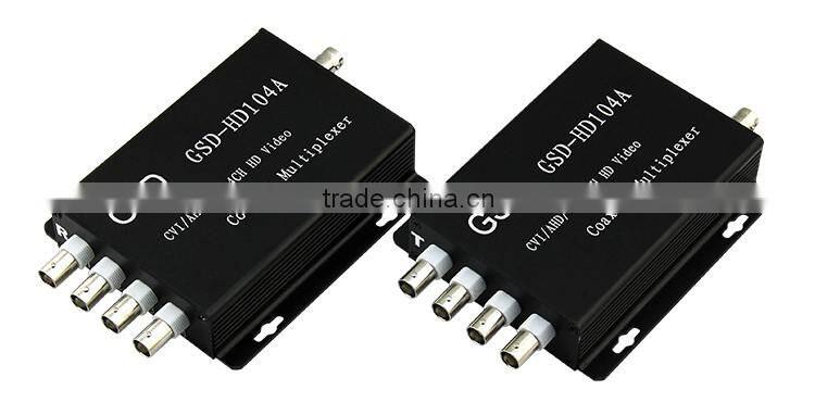 1080p multiplexer 4 CHANNEL TVI/CVI/AHD video converter over coax