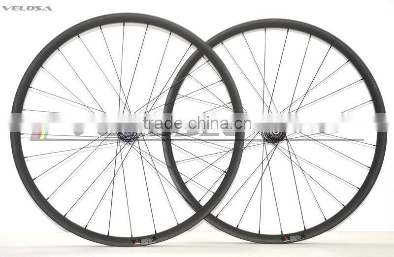 2016 new style offset MTB carbon clincher wheelset 29er hookless AM/DH 40mm wide racing Asymmetry wheels