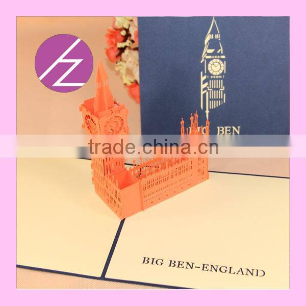 Creative Big Ben Design 3D Wedding Invitation Party Card Greeting Card 3D-9