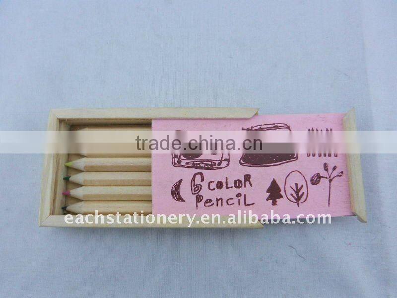 3.5 Inches Drawing Mini Color Pencil Set With Wooden Box Packing