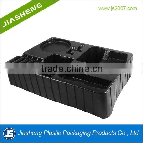 Dongguan Black Thermoformed antistatic electronics plastic tray for electronic components export