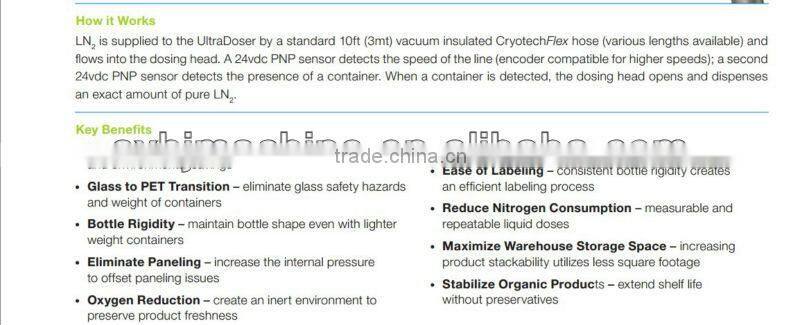 Liquid nitrogen injector for beverage