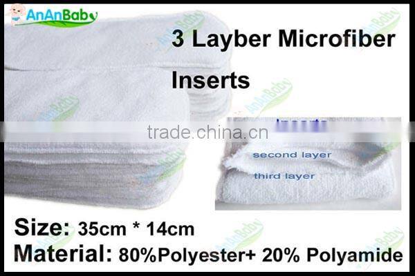 Hot Sell AnAnBaby 2014 New Reusable Diaper Hemp Inserts Wholesale