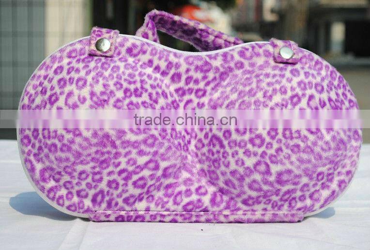 Leopart print EVA bra travel bag/case/box to travelling for ladies