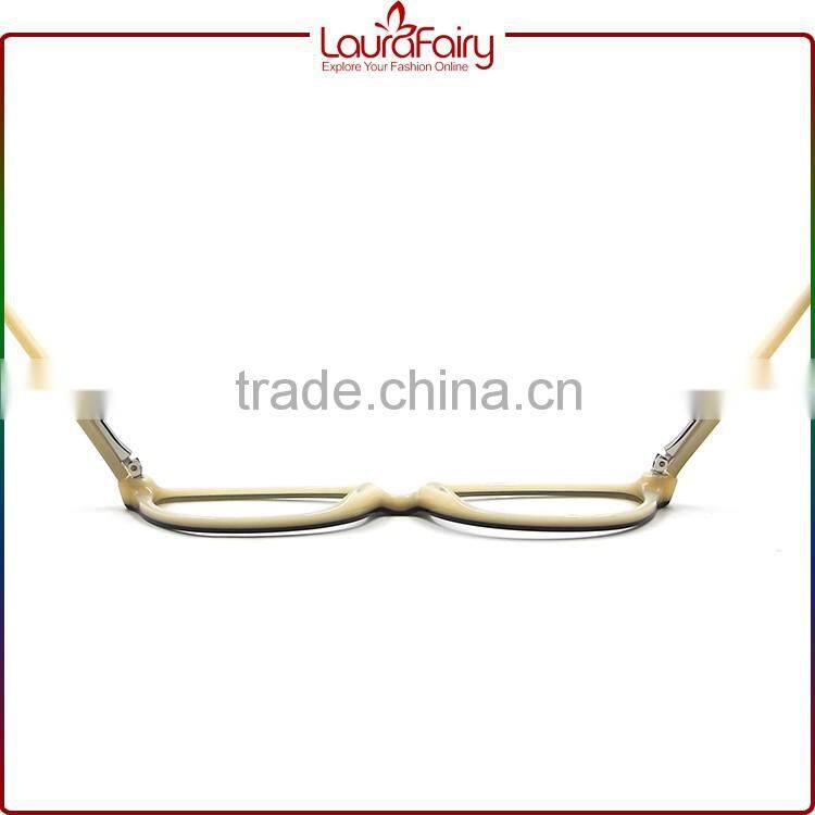 Laura Fairy Hot Sell Cheap Unisex Transparent Two Tone Acetate Optical Frames