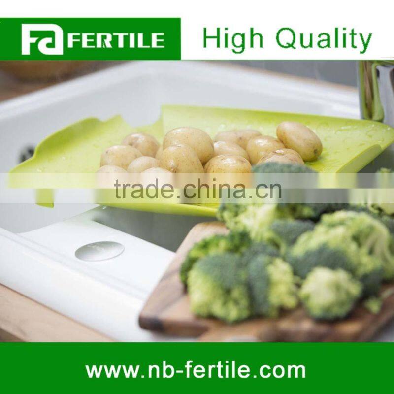 WFZ123573 Sinkstation Flat Colander Rose Color Plastic Kitchen Sink Strainer