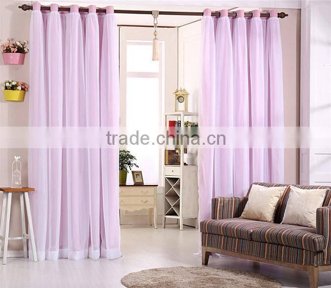 Living Room Curtains Polyester Blackout Woven Stripe Fabric