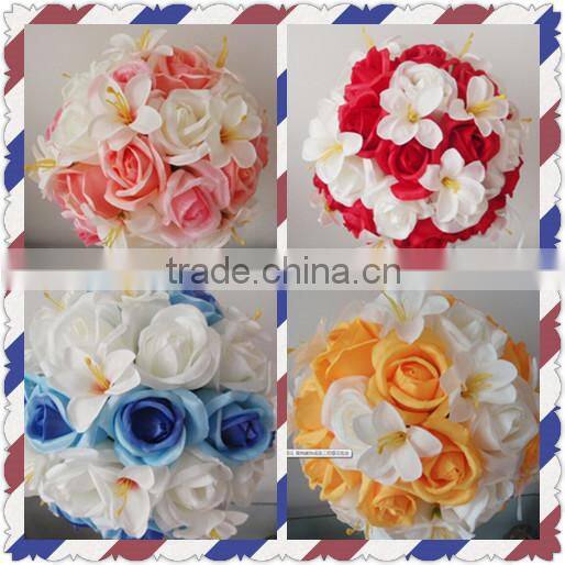 Factory direct lily and rose flowers new design decorative artificial flower ball