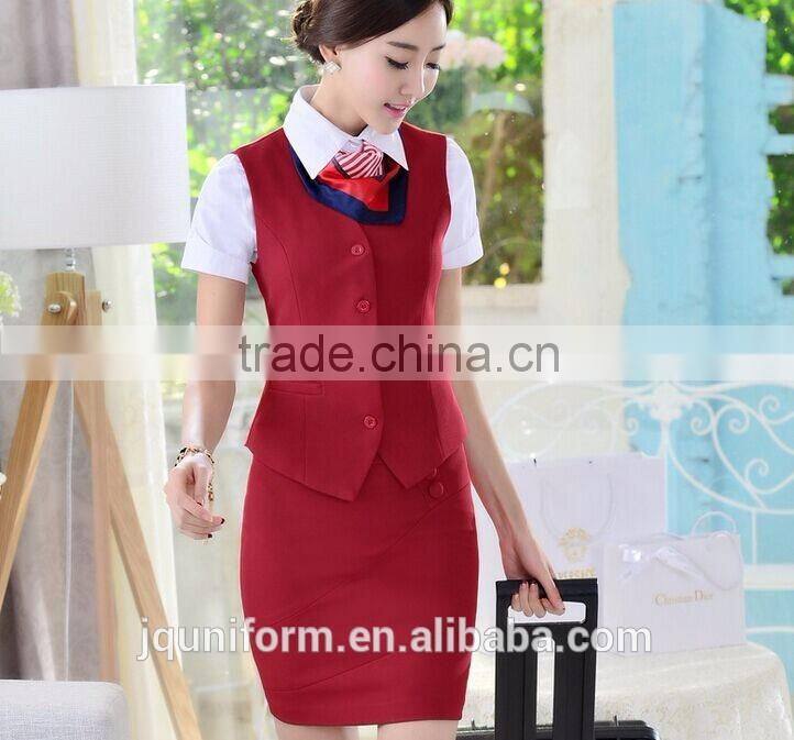 Custom New Arrival Hot Elegant Nice Design Long Style Stewardess Uniform Wholesale