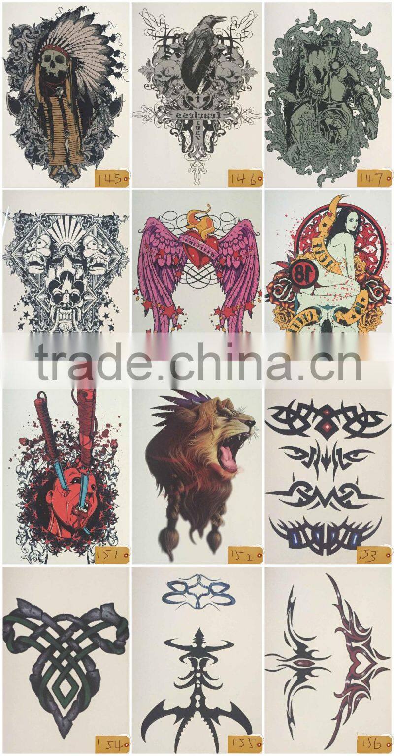 High Quality Letter Gold Flash Metallic Metal Custom Water Transfer Temporary Tattoo Stickers Body Art