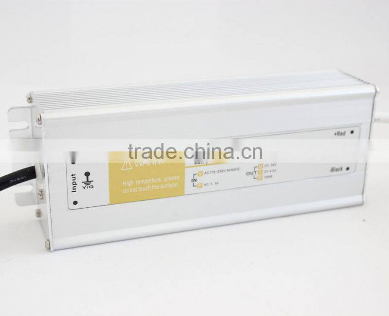 original Mingwei brand single output type 100 watt 220V 24v dc power supply with waterproof IP67 level ce rohs approval