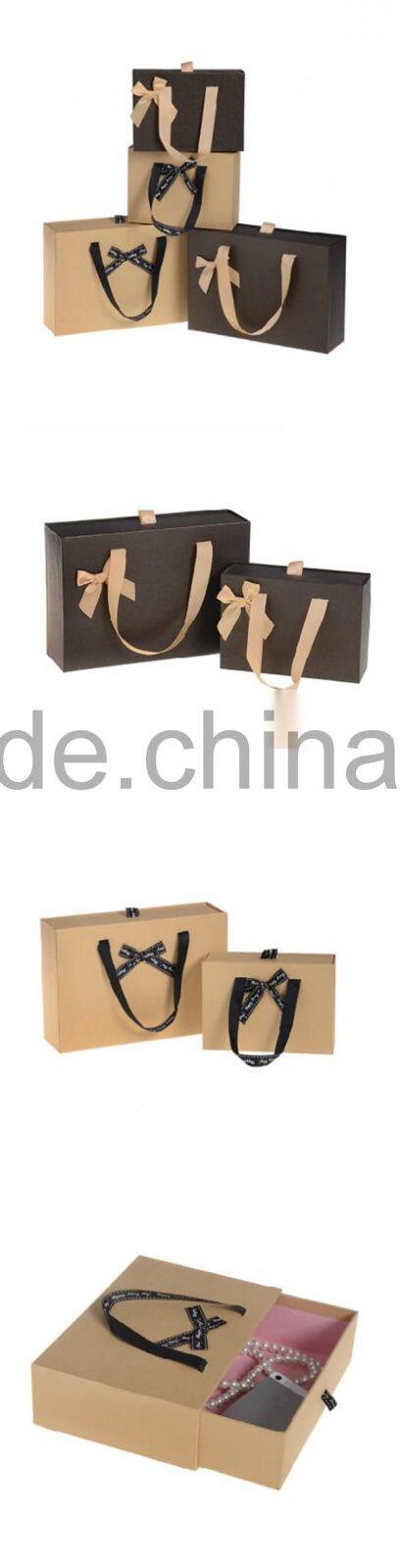 2015 Printing Wedding Gift Paper Box With Handle and Drawer