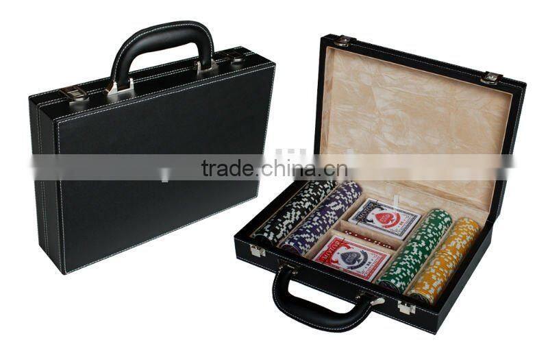 Custom Leather Poker Chip Set for 500 Chips