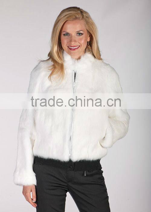short rabbit fur jacket