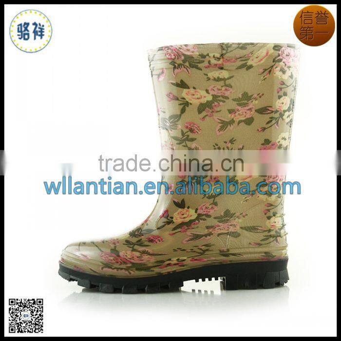 Ladies Fashion waterproof warm pvc snow boots