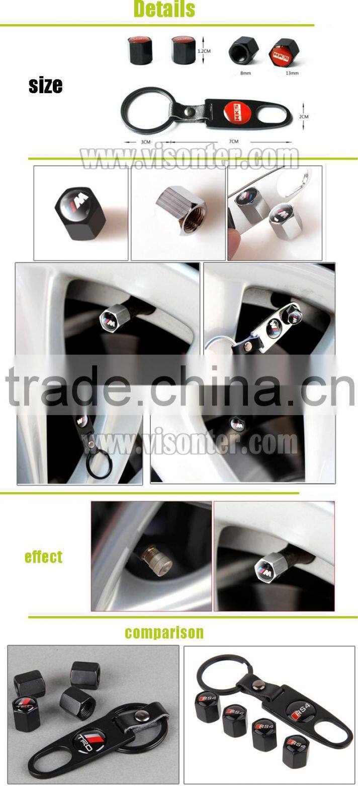 Fine Car Black Brand New Stems Tyre Car Valve Caps Tire Wheel