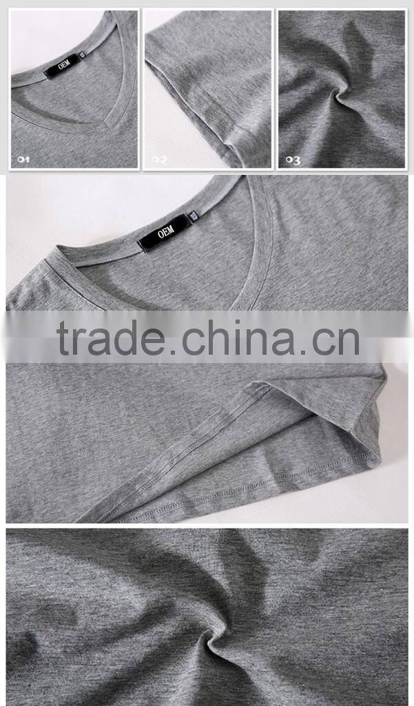 Bulk wholesale custom embroider logo China men's slim fit T-shirts designer clothing manufacturers for t shirt man